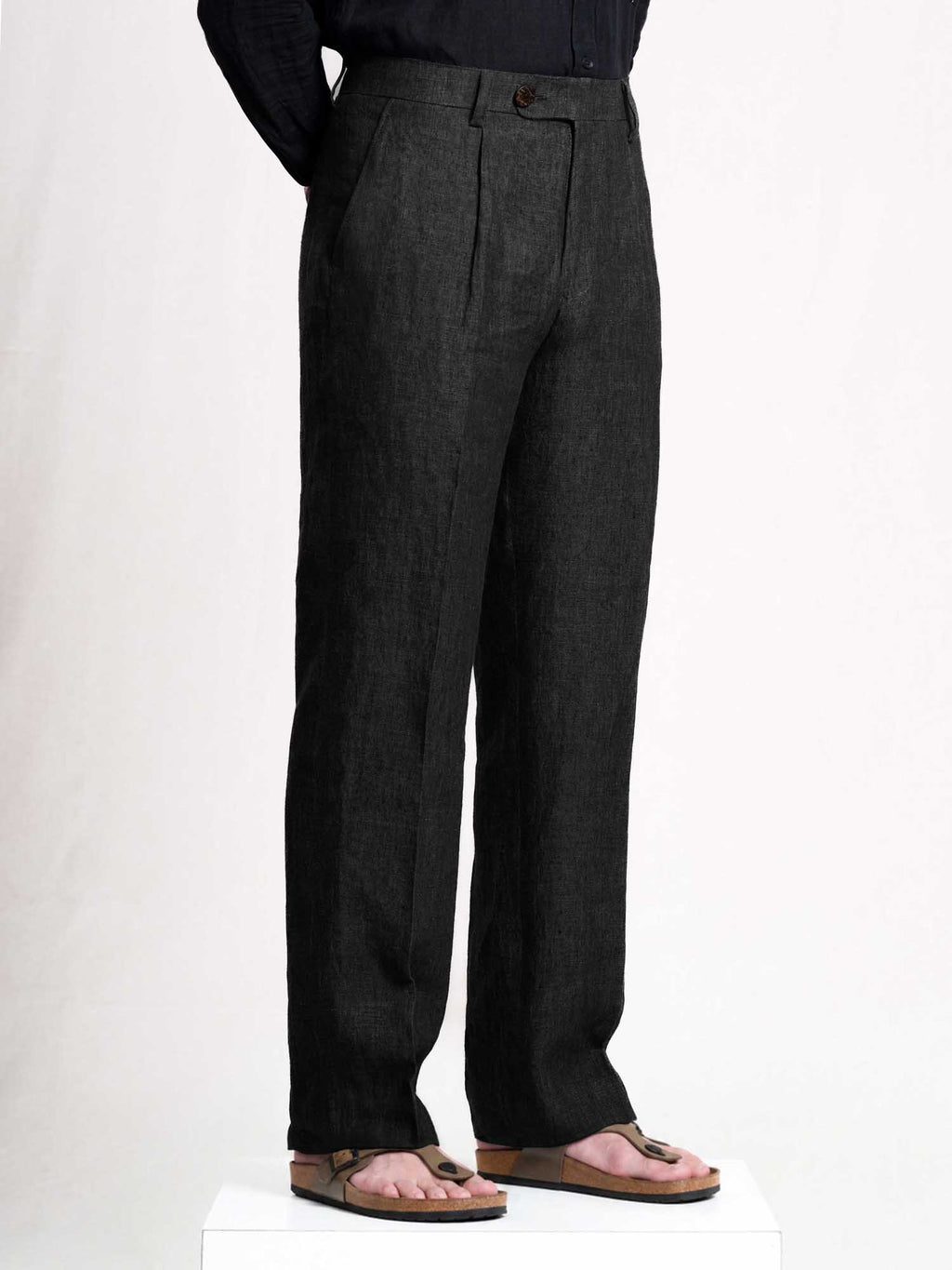Black Linen Men's Pant