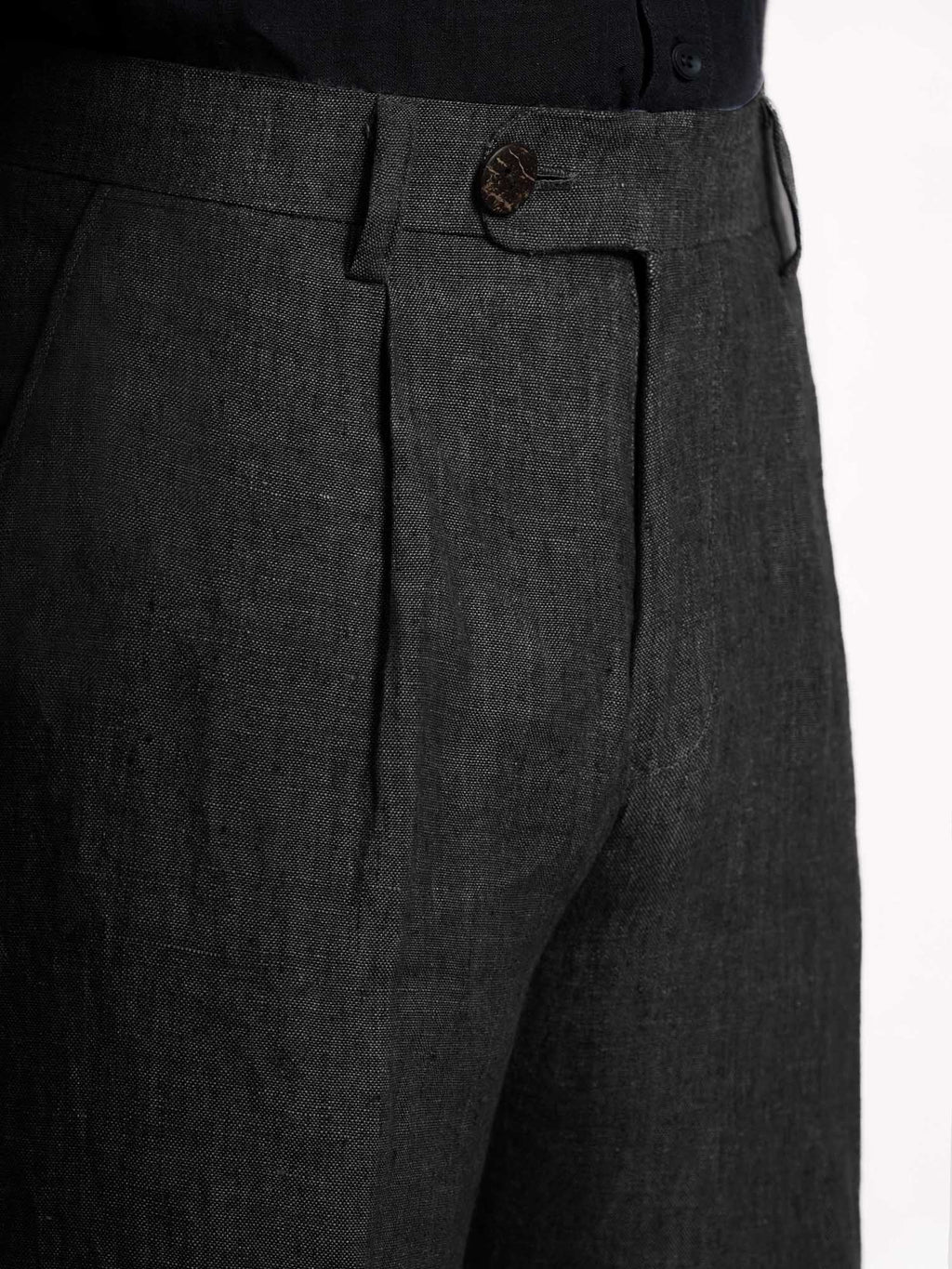Black Linen Men's Pant