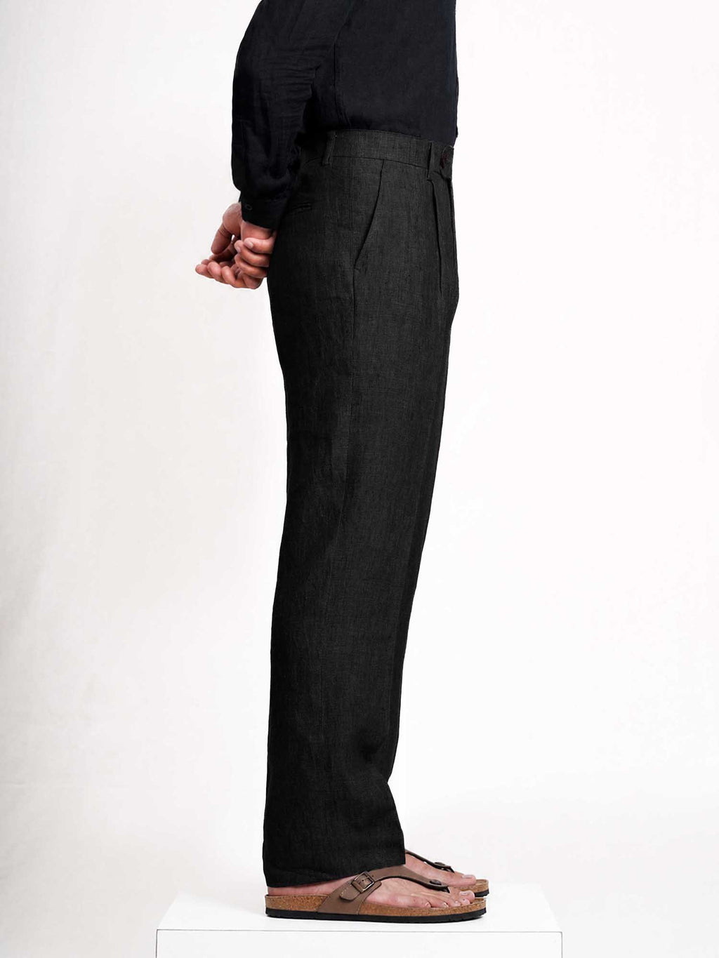 Black Linen Men's Pant