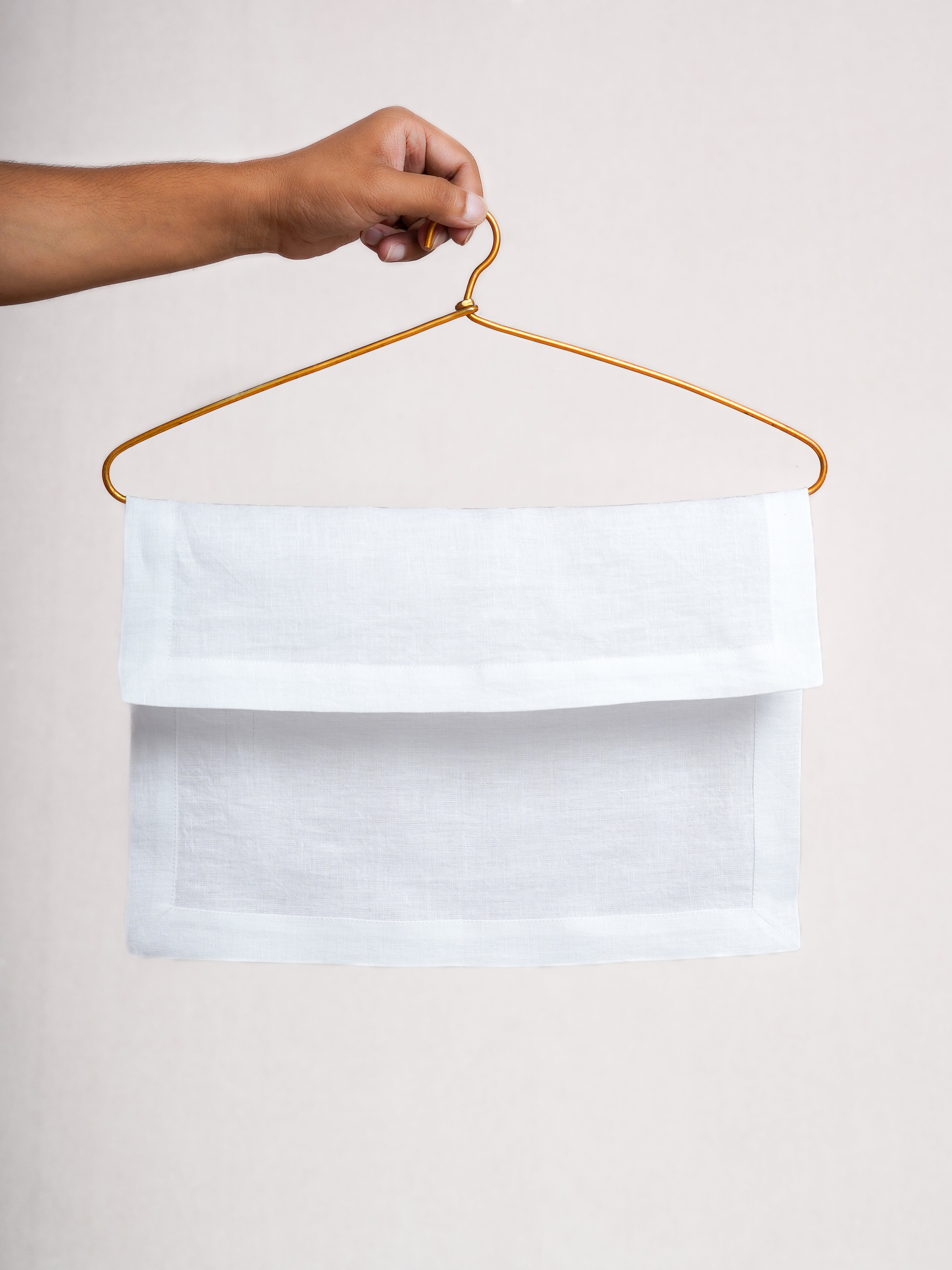 White Linen Handkerchief