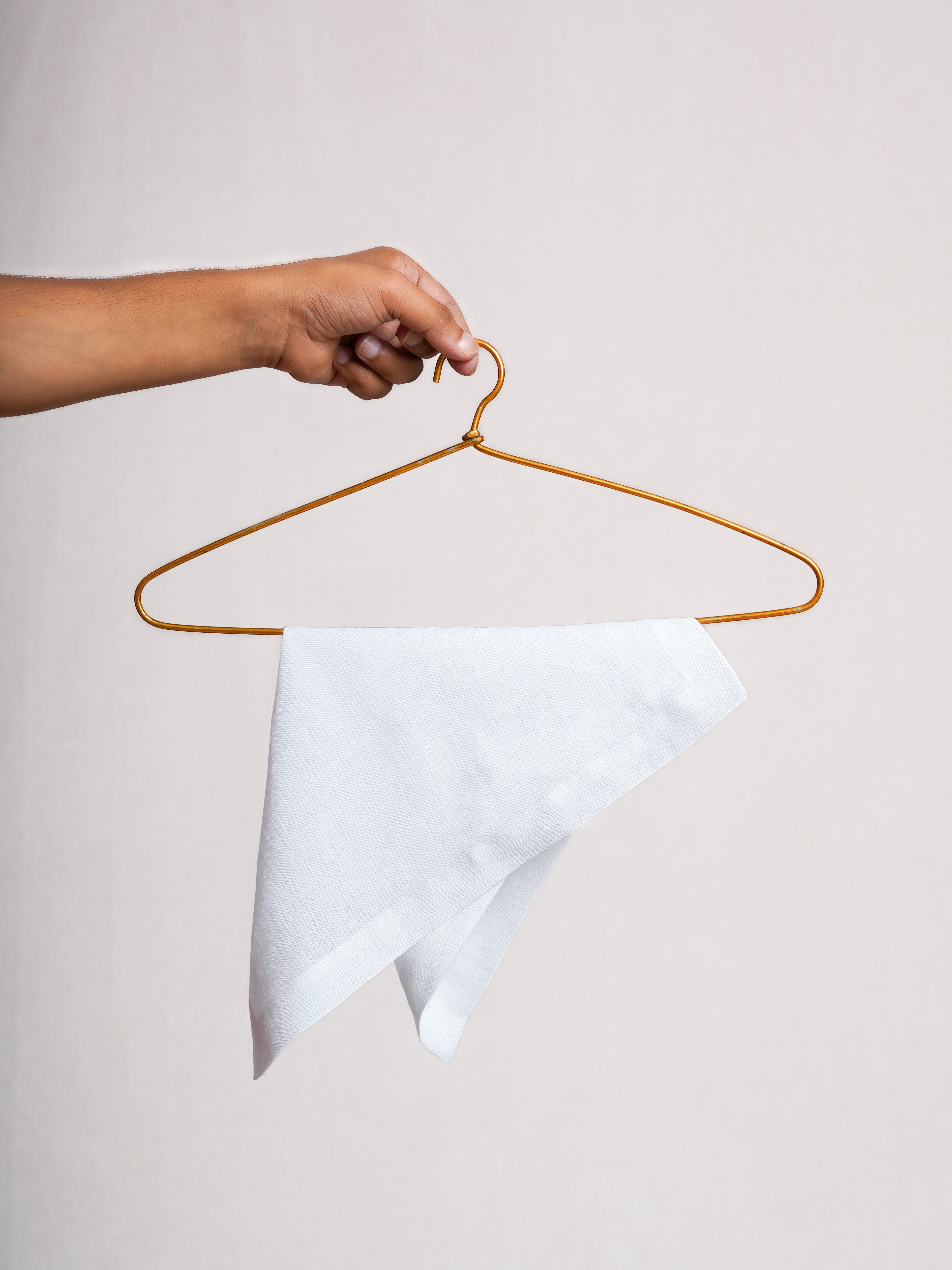 White Linen Handkerchief