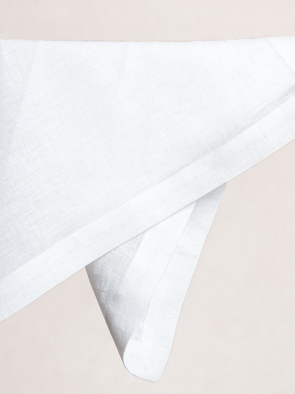 White Linen Handkerchief