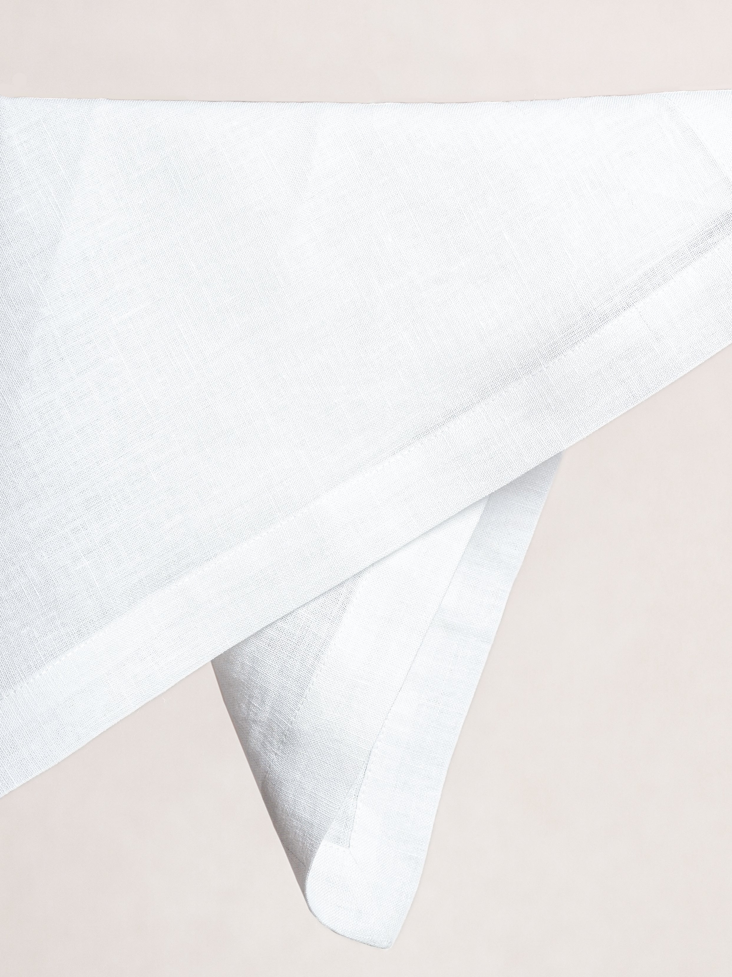 White Linen Handkerchief