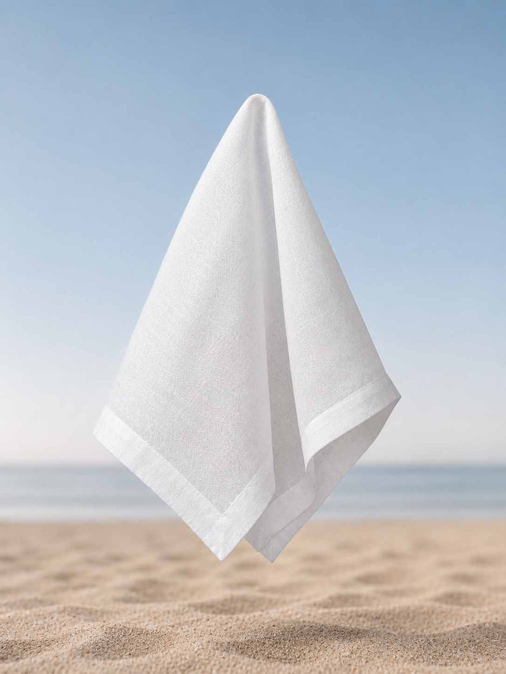 White Linen Handkerchief