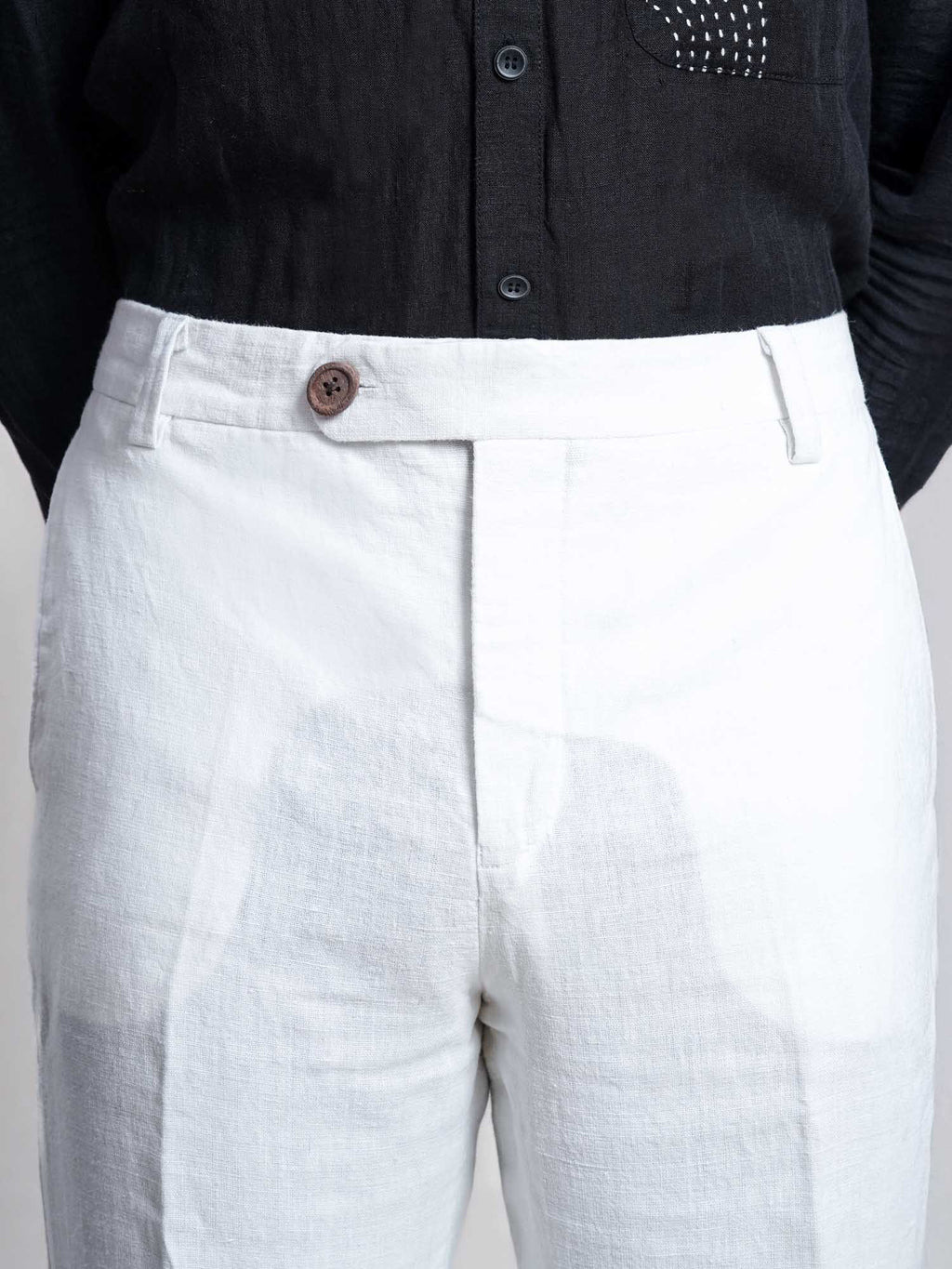 White Linen Men's Pant