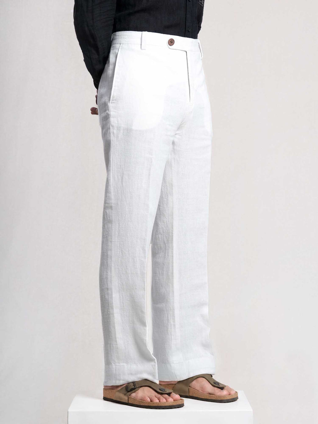 White Linen Men's Pant