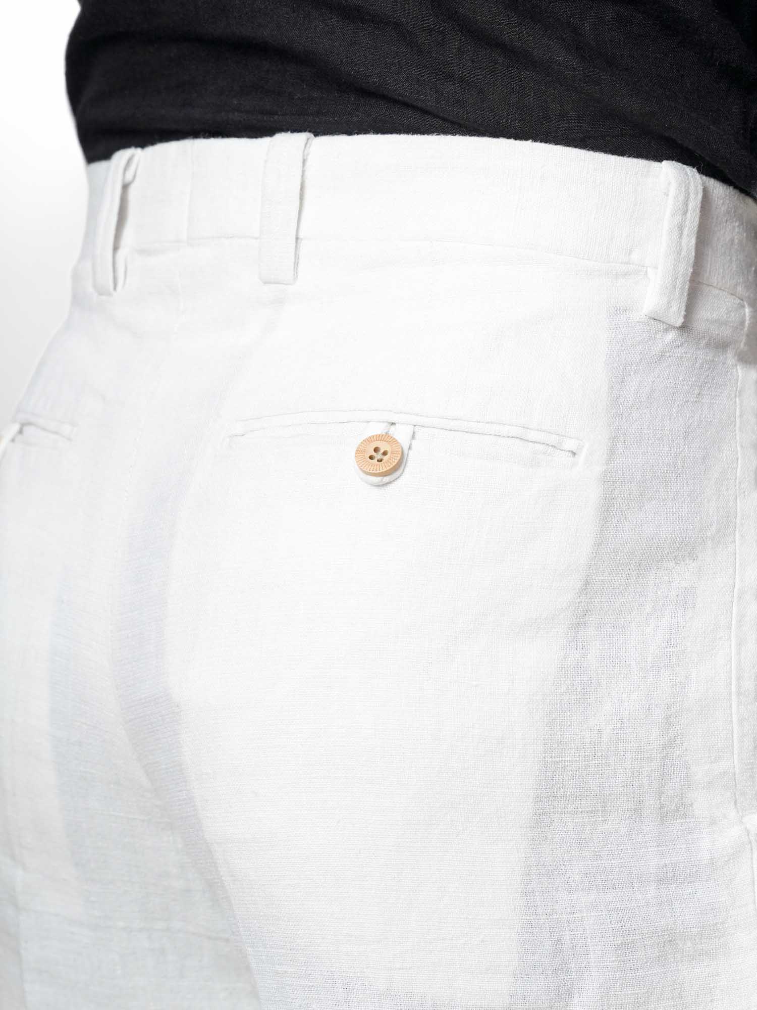 White Linen Men's Pant