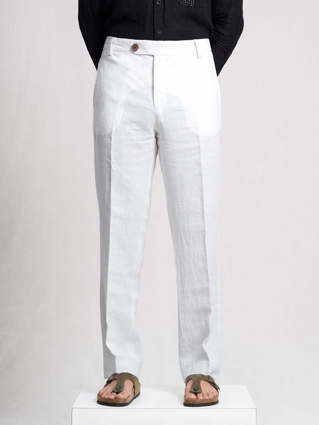 White Linen Men's Pant