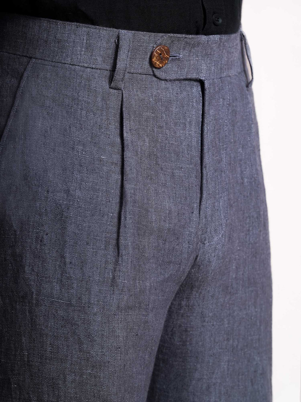 Charcoal Grey Linen Men's Pant
