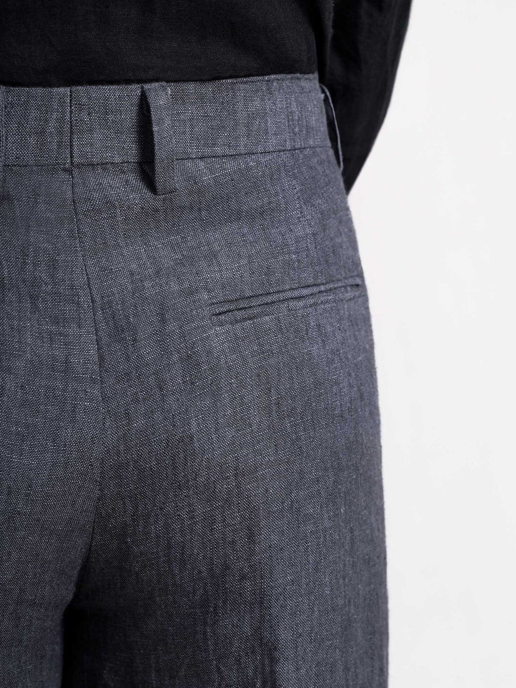 Charcoal Grey Linen Men's Pant
