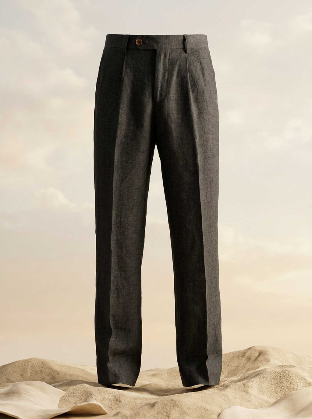 Black Linen Men's Pant