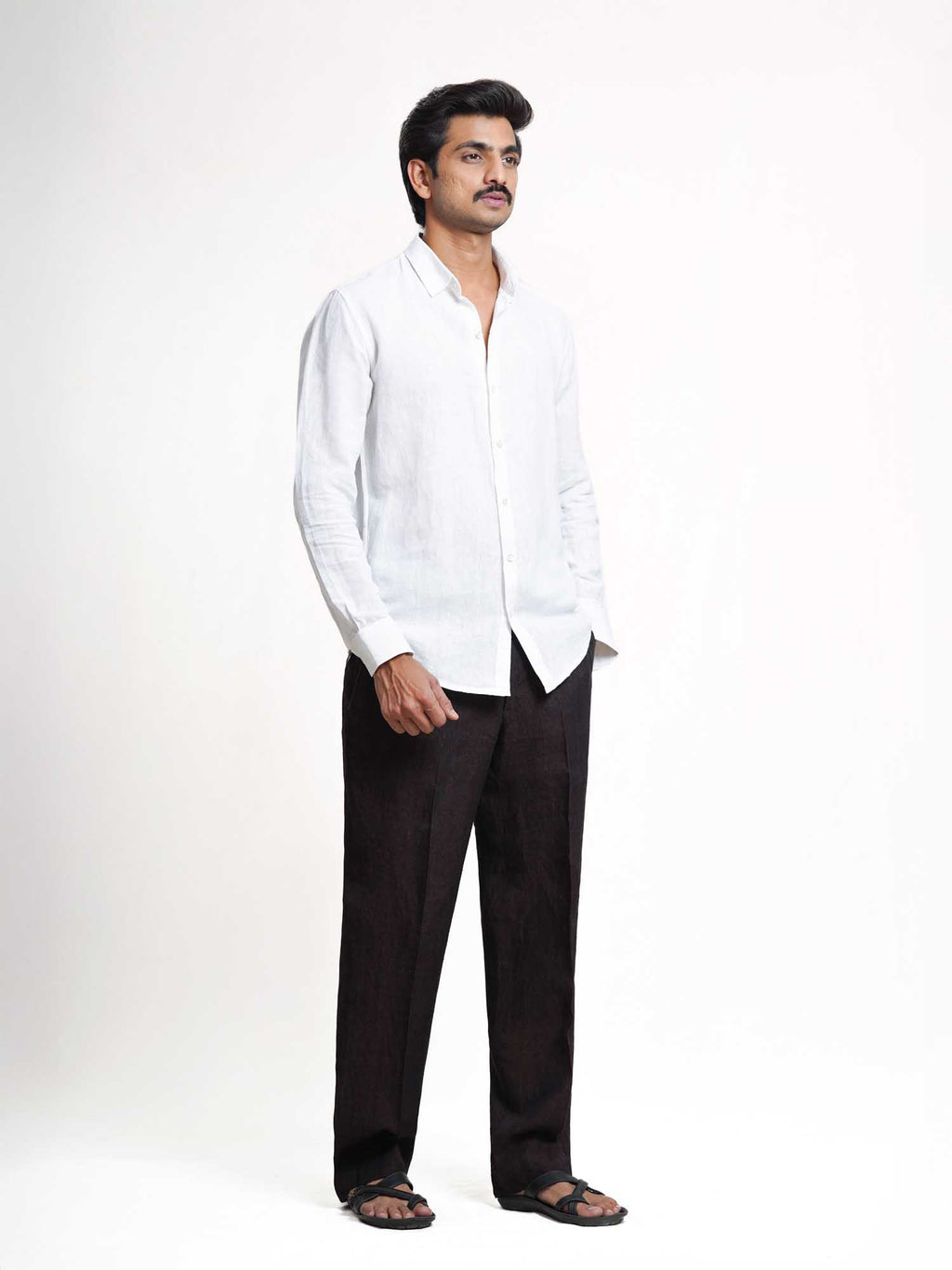 White Linen Without Pocket Men’s Shirt