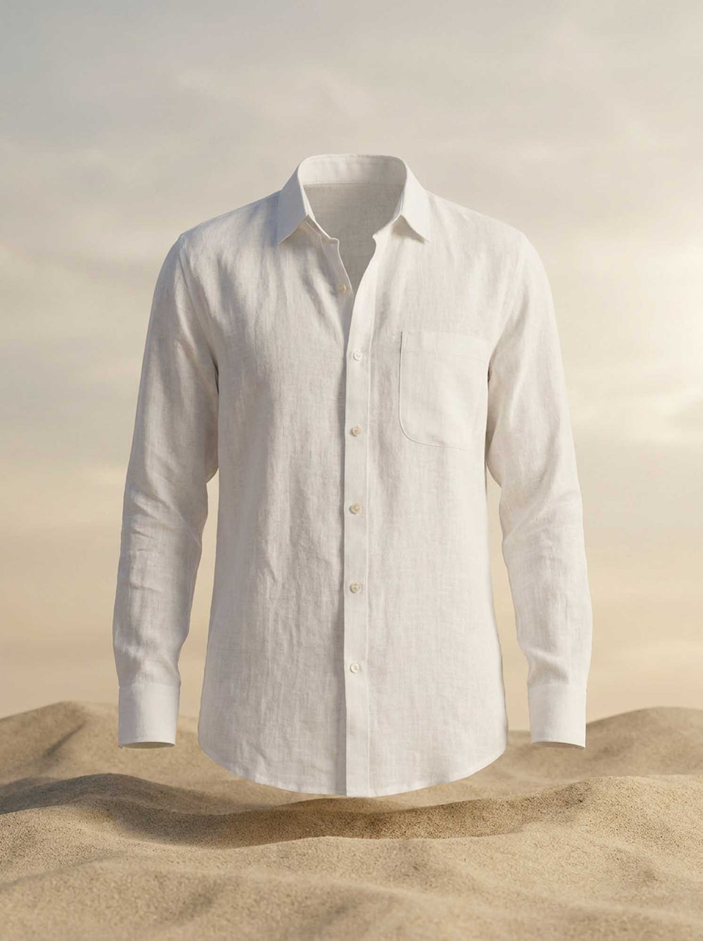 White Linen Men’s Shirt